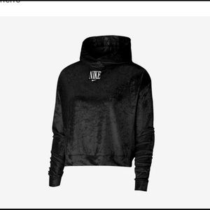 Nike Velvet Femme Crop Hoodie NWT